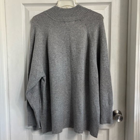 Philosophy Elegant Gray Knit Sweater Mock Neck Cozy 2X NWT - Picture 5 of 8